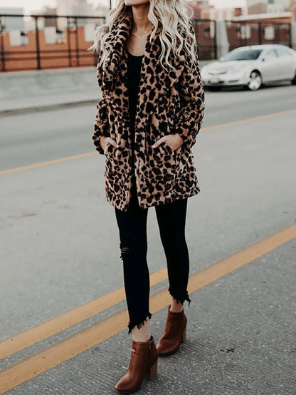 Leopard Print Women'S Winter Coat - Sofia